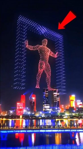 Amazing Drone Light Show at Night 🤯