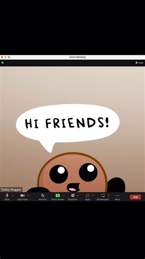 Tubby Nugget® on Instagram: "Join a zoom call with Tubby! 🥰"