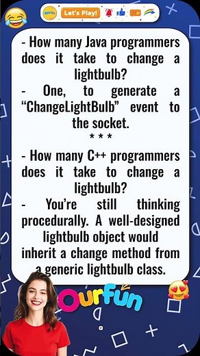 Joke About Programmers and Lightbulbs 💡👨‍💻😂 #funny #jokes #comedy