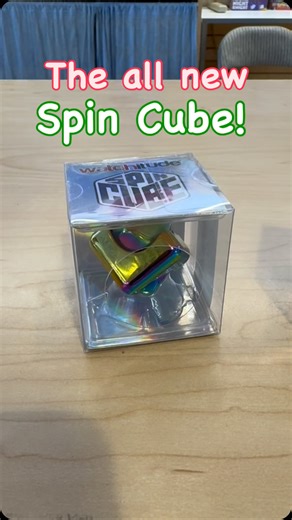 NEW! We just got in the new Spin Cube! This cool fidget allows easy fidgeting on the go! This cube comes in Blue and Rainbow  check it out today! - - - #vernonhills #snickelfritztoys #neighborhoodtoystore #toystore #shophappy #toys #toystorelife | Snickelfritz Toys | Facebook