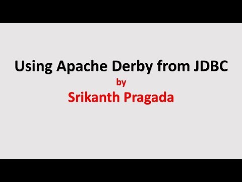 Using Apache Derby (Java DB) from JDBC