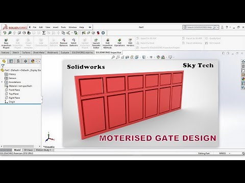 Motorized Gate Design In Solidworks // solidworks //skytech #Motorizedgatedesign #solidworks
