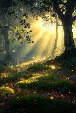 Ethereal Forest of Golden Light | Soothing Music & Nature for Anxiety Relief & Peace ♡