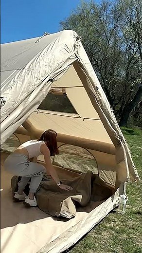 Glamping in SENLEETO inflatable Tent/ Perfect Wilderness Home in Under 10 Mins! #camping #blowuptent
