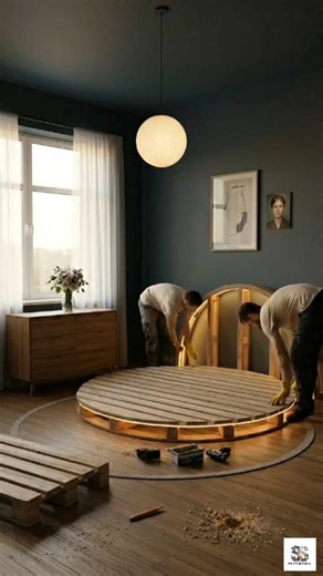 Comfortable luxurious bed using wooden pallets 😍😍😍 #PalletBed #MinimalistBedroom #LuxuryDIY #PalletFurniture #DIYBed 🛠️