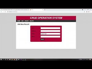 CRUD Operation System in PHP with source code | Source Code & Projects