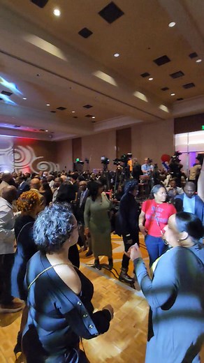 The crowd enjoys themselves and do the Tamia Hustle on the dance floor at Detroit mayoral candidate Mary Sheffield's election night watch party on Tuesday evening. Detroit City Council President Mary Sheffield made history on Tuesday, becoming the city's first female mayor as she vowed to continue the city's momentum while also focusing renewed attention on the city's neighborhoods, crime and other issues. Clip by Vidal Leonard Photography. 📷 https://vidalleonard.smugmug.com/Portraits- | Vidal 