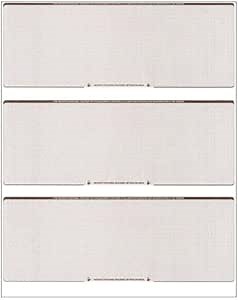 Business Voucher Check Stock - Computer Laser Checks - 3 Checks Per Page, 1000 Sheets/3000 Checks, Brown Diamond