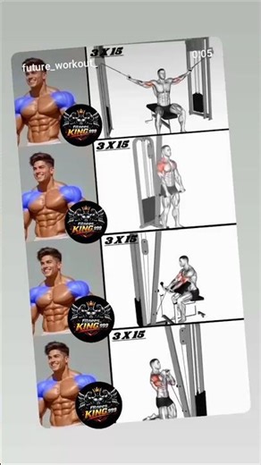 Best Upper Body Workout with Cable Machine 🔥 #shorts