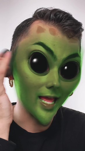 Creative Alien Filter Makeup Routine