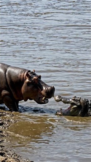 Hippo vs Crocodile – River Monsters Fight 🦛🐊