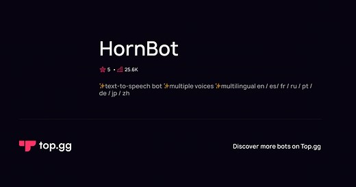 Add HornBot Discord Bot | The #1 Discord Bot and Discord App List