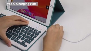 Keyboard Case for iPad 9th/8th/7th Generation 10.2 inch 2021/2020/2019, iPad Pro 10.5-inch Case with Keyboard,iPad Air 3 2019, 7 Color Backlit Removable Bluetooth Wireless(Purple)