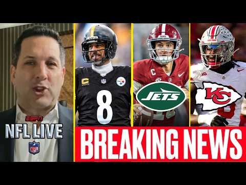 FULL NFL LIVE | Jets select Ty Simpson? Arvell Reese to Chiefs? Aaron Rodgers' future in Steelers?