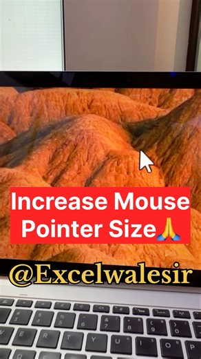 Increase Mouse Pointer Size 😍🖱️ | Easy Computer Setting! ⚙️✨#excelwalesir #shorts #computertips