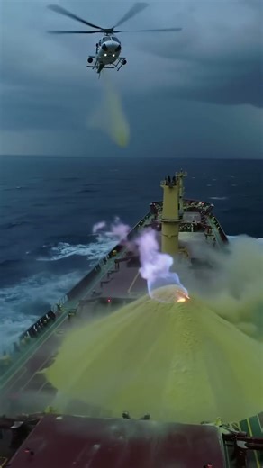 Giant Ship Explosion at Sea 🚢 #explosion