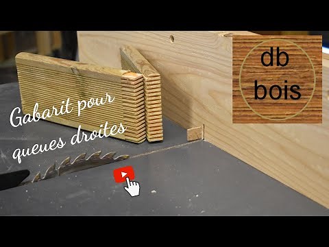 Gabarit d'assemblage queues droites à la scie sous table