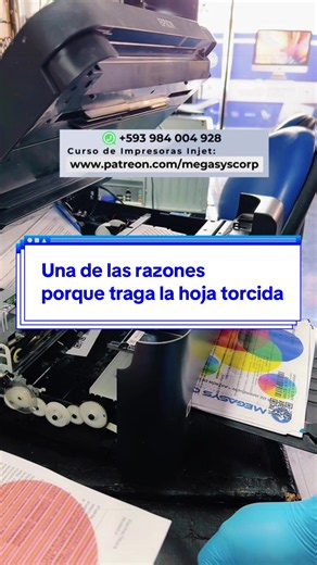 Esta es una de las razones por la que una impresora puede tragar torcida la hoja otra también es porque pueden existir objetos en el mecanismo #tragahoja #problemaimpresora #epson #canon #guiapapel