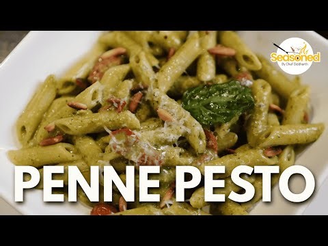 🍝🌿🧄 Penne Pesto Recipe | Fresh Basil Pesto Pasta | #seasonedbysiddharth
