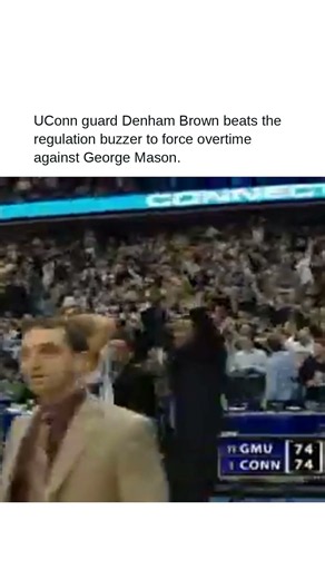 UConn guard Denham Brown beats the regulation buzzer to force overtime against George Mason.