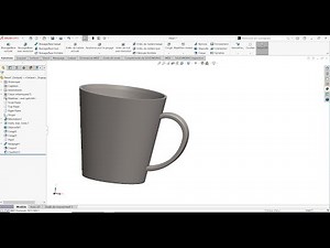 solidworks exercice tasse, bossage et enlèvement de matière avec révolution