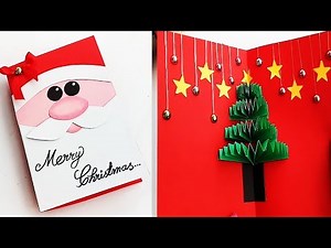 DIY Christmas pop up Cards/Handmade Christmas Greeting Cards...