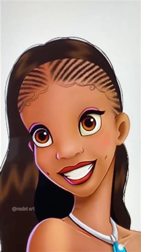 New Tiana Transformation 💙 #disney #art #digitalart #shorts #teamzita