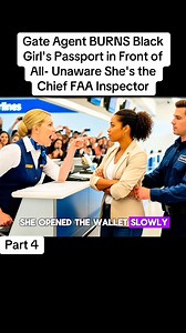 P4 Gate Agent BURNS Black Girl's Passport in Front of All- Unaware She's the Chief FAA Inspector | Famous Story