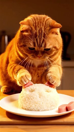 Cute Cat Makes Bento Art 🍱 Not Perfect But Perfectly Adorable! | Cozy Kitchen ASMR #Shorts