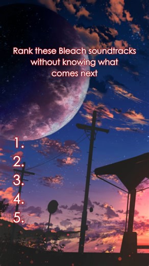 Hyphem on Instagram: "Blind rank these Bleach soundtracks 1. Bleach 2. Bleach 3. Bleach 4. Bleach 5. Bleach #bleach #ichigo #rukia #aizen #orihime #rangiku #bleachtybw #tybw #anime #animeopening #animerecommendation #animereels #fyp #viral"