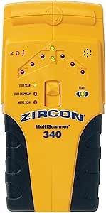 Zircon MultiScanner 340 Electronic Wall Scanner/Edge Finding Stud Finder for Wood and Metal Studs/Metal Detector for Plumbing/Live AC WireWarning Detection to Avoid Hazards