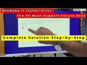 The PC Must Support Secure Boot Windows 11 ❌ | Secure Boot Error Fix Full Guide (Hindi)
