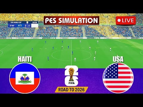🔴Haiti vs USA | FIFA World Cup 2026 Full Match | PES 21 Gameplay Simulation |