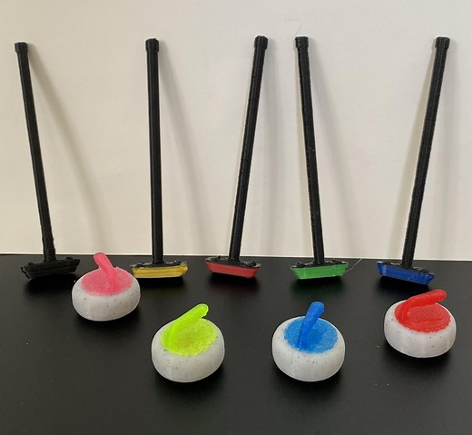 Mini Curling Game Set: Compact Sports Toy With Brooms & Stones - Etsy UK