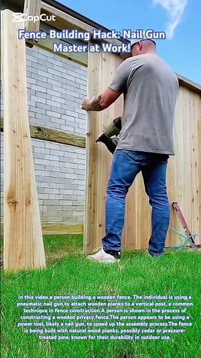 Fence Building Hack: Nail Gun Master at Work!
