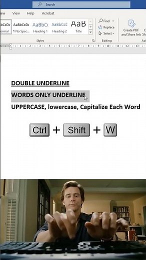 MS word shortcuts every office employee should know 🤯 #wordtips #documents #office