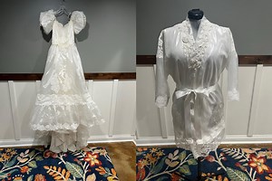 Unpack Moms Wedding Gown, Bridal Robe Made From Mom’s Wedding Gown, Handmade Bridal Robe, Bridal Shower Gift, Repurpose Wedding Gown - Etsy