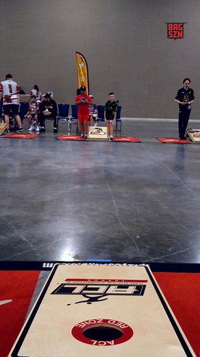 Little bro wild for this 🫣 #americancornholeleague #cornhole #reels #edit | BAG SZN cornhole