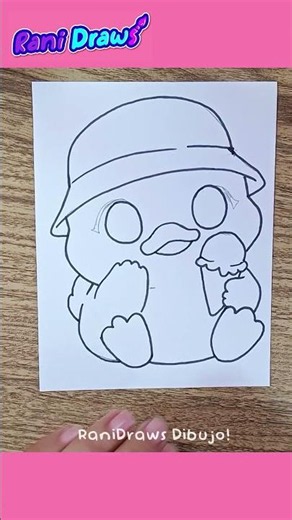 ¿Quieres dibujar este PATO AESTHETIC? 🐥🎨 #shorts #dibujoscreativos #tutorial