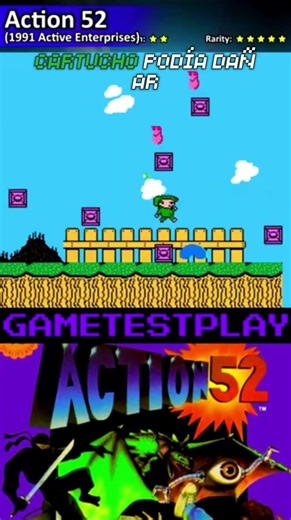 La MALDICIÓN de Action 52: El juego de NES que DESTRUÍA consolas 😱 #nes #shorts