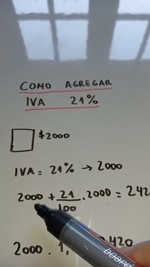 Como calcular IVA en matemática Impuesto al Valor Agregado