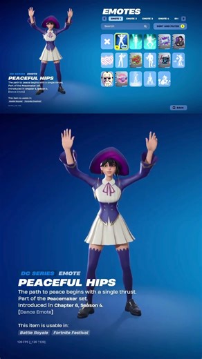 Updated “Peaceful Hips” Dance – Fortnite x Peacemaker