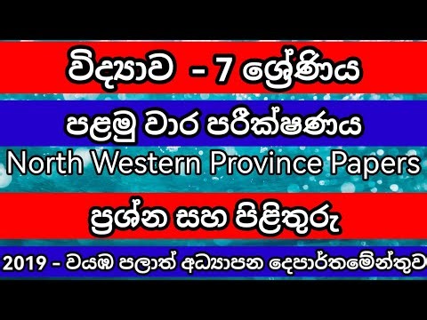 Grade 7 | Science | Past Paper 2019 | First Term Test