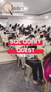 SQL QUERY QUEST Our Branch Head Mr. ROHAN SINGH Conducted on 24th Aug, 2023. #sql #sqlquery #qspidersbasavanagudi #itjobs #reelsinstagram #finalmock #mock #placements #placementshub #placement2023 #studentspower #QSpiders #programmingsession #mocktestseries4 | QSpiders Basavanagudi