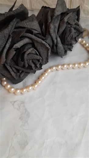 Black paper Rose | Aesthetic rose | flower making from paper | Paper rose making | DIY craft flowers