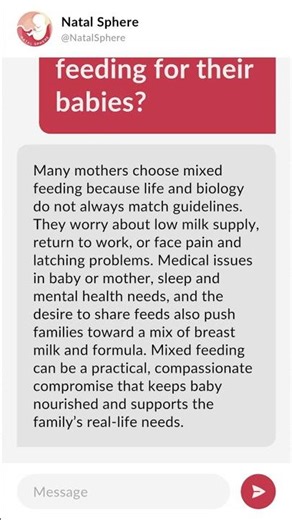 Why do mothers prefer mixed feeding for their babies?