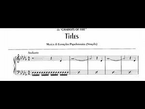 Vangelis - Chariots of Fire Theme - Piano + Sheet Music