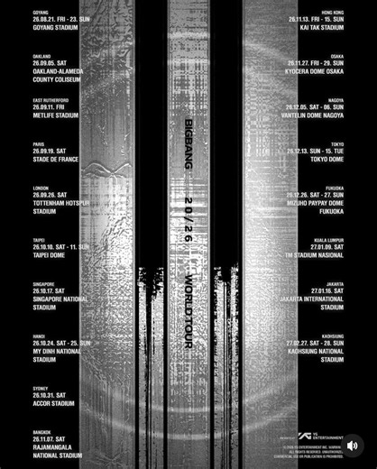 BIGBANG 2026 World Tour Kuala Lumpur tickets & details