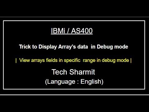 | Trick to view Array data in debug mode | arrays in rpgle | how to debug rpgle program in as400 |