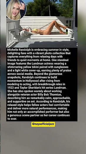 Michelle Randolph Turns Heads With Stunning Summer Bikini Photos and ‘Landman’ Success #shorts